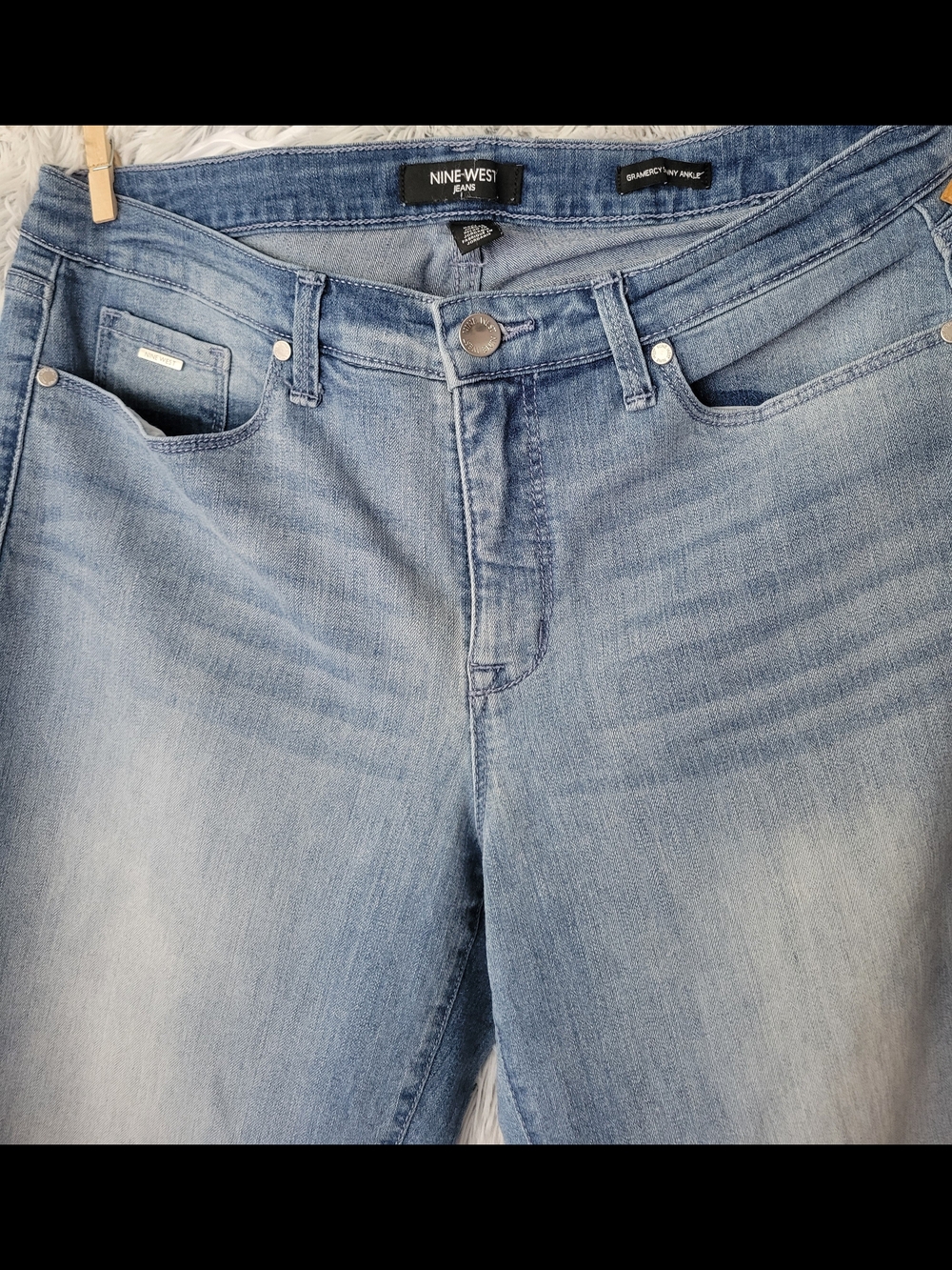 Nine West Light Wash High-Rise Jeans